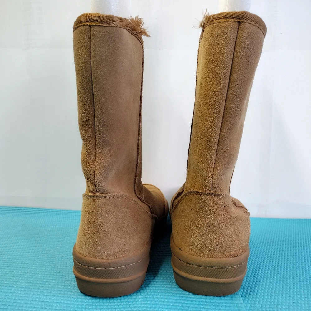 Bass Women's Winter Leather Flat Boots Suede Size 8